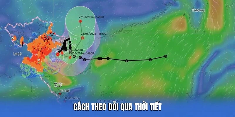 Cách theo dõi qua Thời tiết