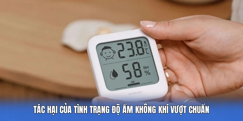 Tác hại của tình trạng độ ẩm không khí vượt chuẩn