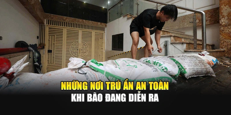 Những nơi tr&uacute; ẩn an to&agrave;n khi b&atilde;o đang diễn ra