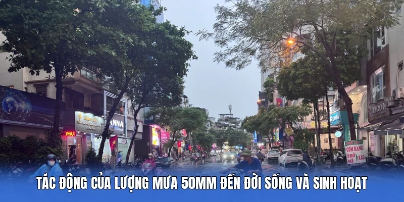 Tác động của lượng mưa 50mm đến đời sống và sinh hoạt