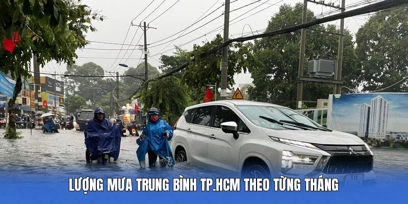 Lượng mưa trung bình tại TPHCM theo từng tháng