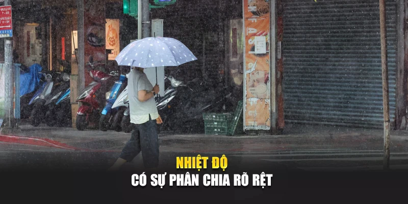 Nhiệt độ c&oacute; sự ph&acirc;n chia r&otilde; rệt