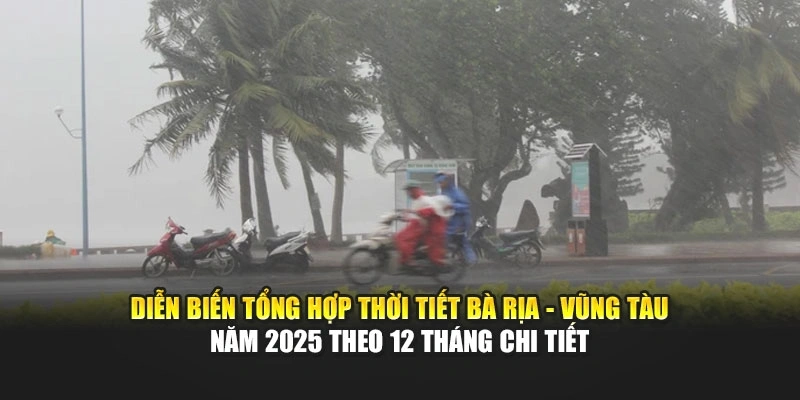 Diễn biến tổng hợp thời tiết Bà Rịa - Vũng Tàu năm 2025 theo 12 tháng chi tiết