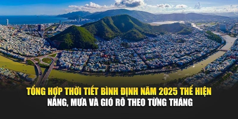 Tổng hợp thời tiết B&igrave;nh Định năm 2025 thể hiện nắng, mưa v&agrave; gi&oacute; r&otilde; theo từng th&aacute;ng