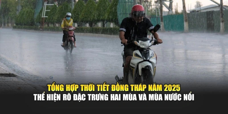Tổng hợp thời tiết Đồng Tháp năm 2025 thể hiện rõ đặc trưng hai mùa và mùa nước nổi