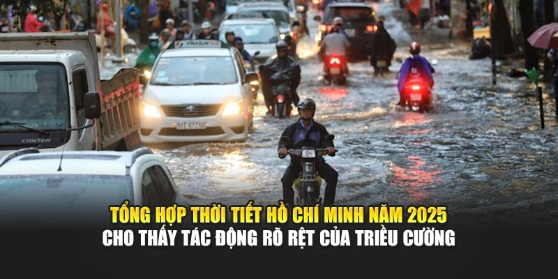 Tổng hợp thời tiết Hồ Chí Minh năm 2025 cho thấy tác động rõ rệt của triều cường