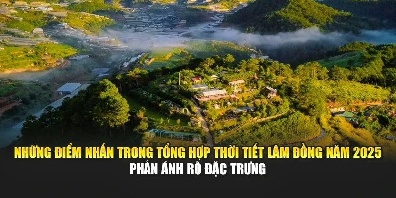 Những điểm nhấn trong tổng hợp thời tiết Lâm Đồng năm 2025 phản ánh rõ đặc trưng