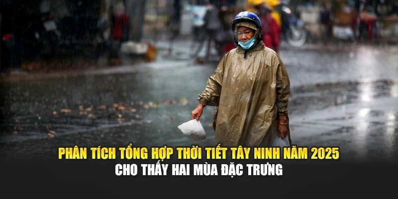 Ph&acirc;n t&iacute;ch tổng hợp thời tiết T&acirc;y Ninh năm 2025 cho thấy hai m&ugrave;a đặc trưng