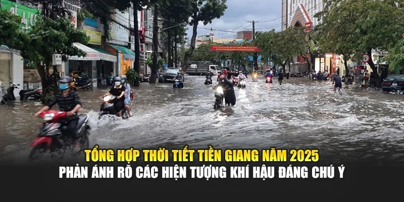 Tổng hợp thời tiết Tiền Giang năm 2025 phản ánh rõ các hiện tượng khí hậu đáng chú ý