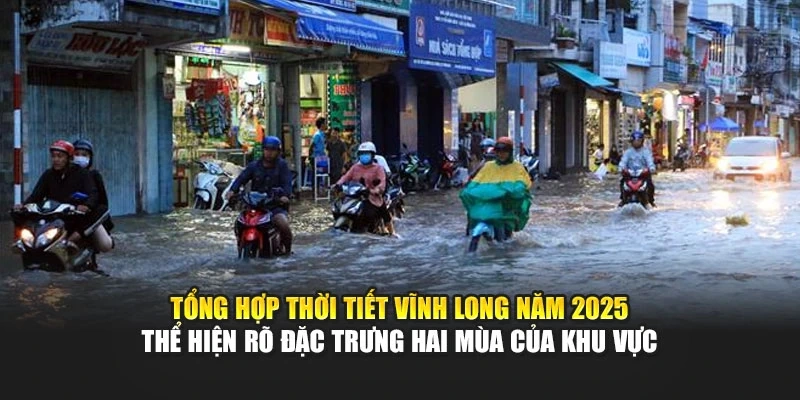 Tổng hợp thời tiết Vĩnh Long năm 2025 thể hiện rõ đặc trưng hai mùa của khu vực